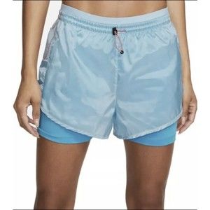 NEW W/O TAGS Nike Small Icon Clash Tempo Luxe Running Shorts Blue